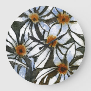 White Shasta daisy over donkergrijze achtergrondku Grote Klok