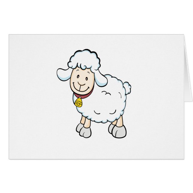 White Sheep Card Aangepast (Voorkant Horizontaal)