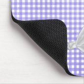White Sheer Bow on Gingham Muismat (Hoek)