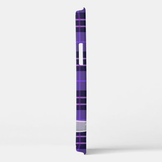 White Sheer Bow on Tartan Paars Pset Case-Mate iPhone Case (Achterkant / Rechts)
