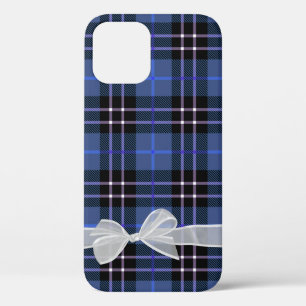 White Sheer Bow op Blue Play Case-Mate iPhone Case