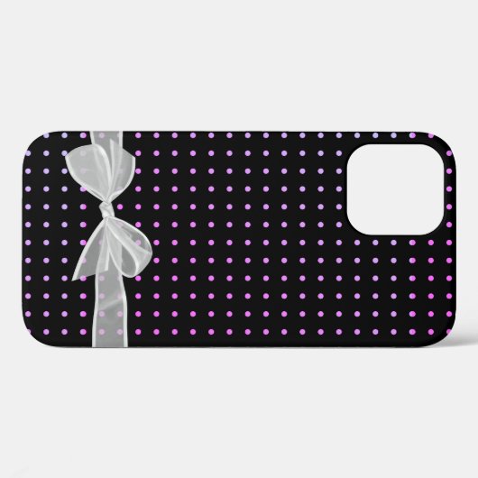 White Sheer Bow op Neon Stippen Case-Mate iPhone Case (Achterkant (horizontaal))