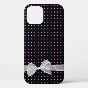 White Sheer Bow op Neon Stippen Case-Mate iPhone Case