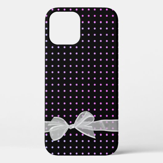White Sheer Bow op Neon Stippen Case-Mate iPhone Case (Achterkant)