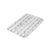 White Sheet Music Badmat (Gekanteld)