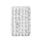 White Sheet Music Badmat (Voorkant Verticaal)