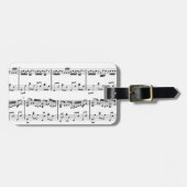 White Sheet Music Bagagelabel (Voorkant horizontaal)