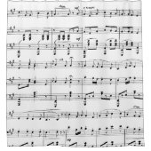 White Sheet Music Douchegordijn (Voorkant)