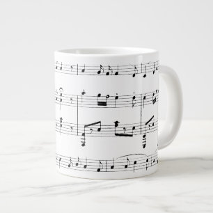 White Sheet Music Grote Koffiekop