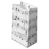 White Sheet Music Klein Cadeauzakje (Achterkant Gekanteld)