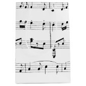 White Sheet Music Medium Cadeauzakje (Voorkant)