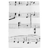 White Sheet Music Medium Cadeauzakje (Achterkant)