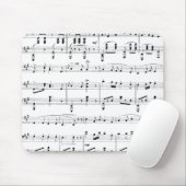 White Sheet Music Muismat (Met muis)