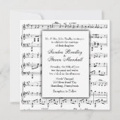 White Sheet Music Theme Weddenschap Kaart (Voorkant)