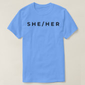 White sheHer Pronouns subtle Trans Pride Transgend T-shirt (Design voorkant)