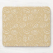 White Shells on Sandy Beige Muismat (Voorkant)
