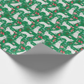 White Shepherd Dog Kerstmis Cadeaupapier (Hoek)