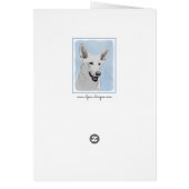 White Shepherd Painting - Cute Original Dog Art (Achterkant)