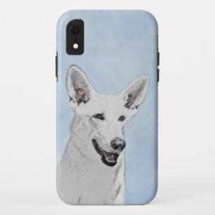 White Shepherd Painting - Cute Original Dog Art Case-Mate iPhone Case