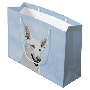 White Shepherd Painting - Cute Original Dog Art Groot Cadeauzakje