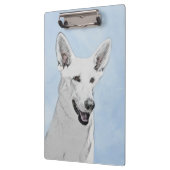White Shepherd Painting - Cute Original Dog Art Klembord (Links)