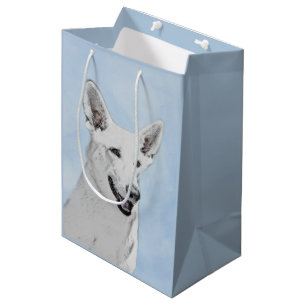 White Shepherd Painting - Cute Original Dog Art Medium Cadeauzakje