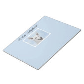 White Shepherd Painting - Cute Original Dog Art No Notitieblok (Schuin)