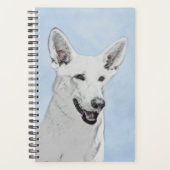 White Shepherd Painting - Cute Original Dog Art Planner (Voorkant)