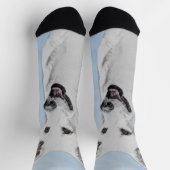 White Shepherd Painting - Cute Original Dog Art Sokken (Top)