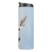 White Shepherd Painting - Cute Original Dog Art Thermosbeker (Geroteerd rechts)