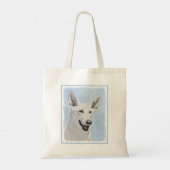 White Shepherd Painting - Cute Original Dog Art Tote Bag (Achterkant)