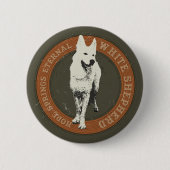 White Shepherd Ronde Button 5,7 Cm (Voorkant)