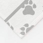 White Shepherd White German Shepherd & Custom Name Fleece Deken (Hoek)