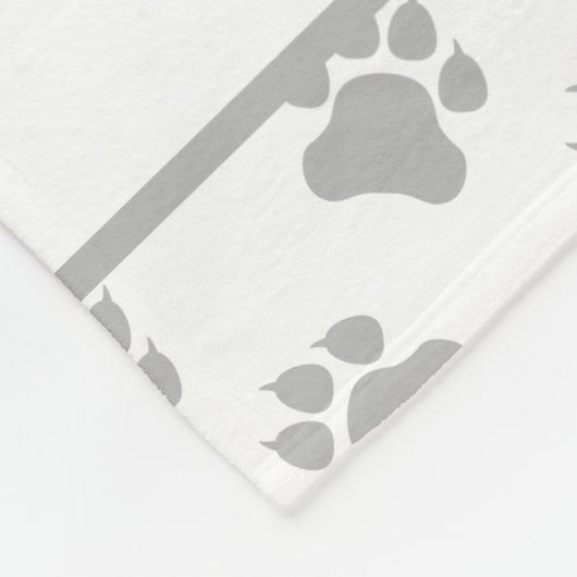 White Shepherd White German Shepherd & Custom Name Fleece Deken (Hoek)