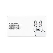 White Shepherd White German Shepherd & Custom Text Etiket (Voorkant)