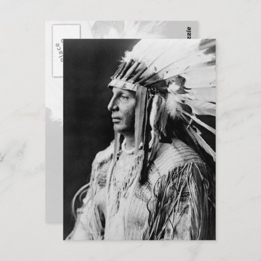 White Shield - Arikara Native American Indian Briefkaart (Voorkant / Achterkant)