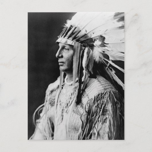 White Shield - Arikara Native American Indian Briefkaart (Voorkant)