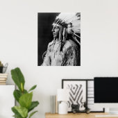 White Shield - Arikara Native American Indian Poster (Thuiskantoor)