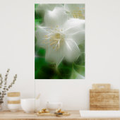 White Shiny Jasmine Poster (Keuken)