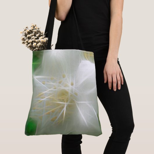 White Shiny Jasmine Tote Bag (Dichtbij)