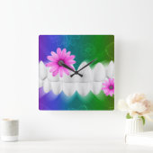 White Shiny Teeth Dentist Wall klok (Huis)