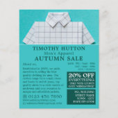 White Shirt, Men's Clothing Store Advertising Flyer (Voorkant)