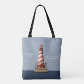 White Shoal Light over de hele canvas tas (Achterkant)