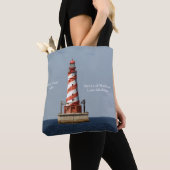 White Shoal Light over de hele canvas tas (Dichtbij)