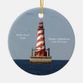 White Shoal Light-versiering Keramisch Ornament (Voorkant)