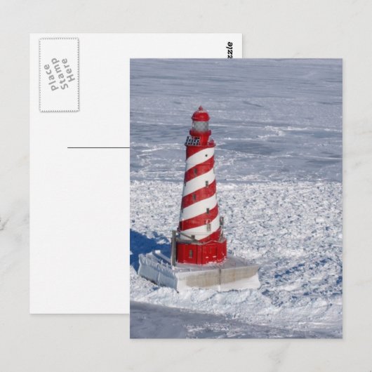 White Shoal Lighthouse Briefkaart (Voorkant / Achterkant)