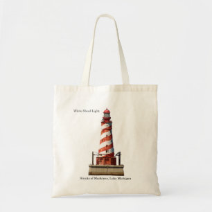 White Shoal Lighthouse cut out canvas tas