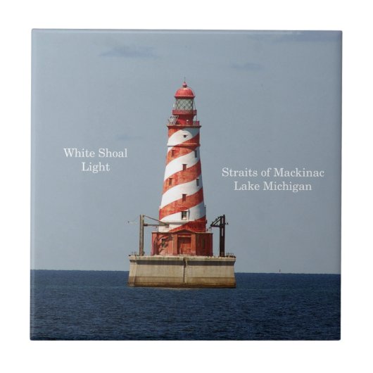 White Shoal Lighthouse tegels Tegeltje (Voorkant)