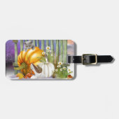 White Shoe Lost in Pumpkin Patch Collage Bagagelabel (Voorkant horizontaal)