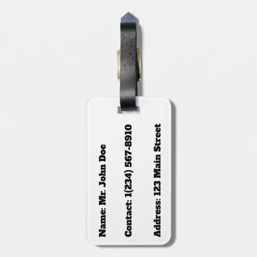 White Shoe Lost in Pumpkin Patch Collage Bagagelabel (Achterkant verticaal)